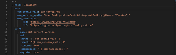 XML documents and Ansible
