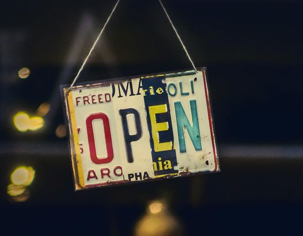 Open sign. Author James Sutton@unsplash